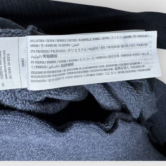 Abercrombie Fitch Oversized Long Sleeve Top | Small | Heather Blue Oversized Raw - Picture 5 of 6